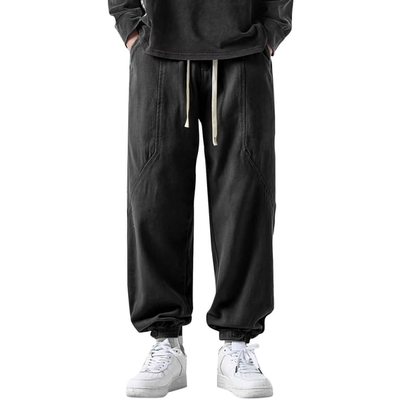 Vedolay Men's Pants Solid Casual Multiple Pockets Outdoor Pants 2023 Black,2XL