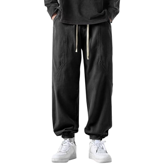 Vedolay Men's Pants Solid Casual Multiple Pockets Outdoor Pants 2023 Black,2XL