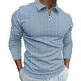 thumbnail image 1 of Vedolay Men's Polo Shirt Fall Printed Tunics Top Plus Size for Men Blue,2XL, 1 of 5