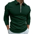 thumbnail image 1 of Vedolay Men's Polo Shirts 2023 Men's and Big Men's Long Sleeve Polo Shirt Green,3XL, 1 of 5