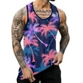 thumbnail image 1 of Vedolay Men's Sleeveless Workout Muscle Shirts Running Gym Fitness Beach Tank Top(Purple,3X-L), 1 of 5