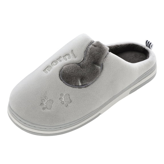 Vedolay Men's Slippers Fuzzy Plush Comfy Shoes Trendy Gift Slippers Grey,45