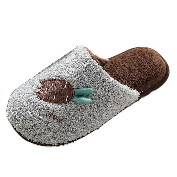 Vedolay Men's Slippers Warm Knit House Slippers for Men Bedroom Slippers Coffee,42