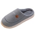 thumbnail image 1 of Vedolay Men's Slippers Winter Indoor Outdoor Slippers Plush House Shoes Grey,44, 1 of 5