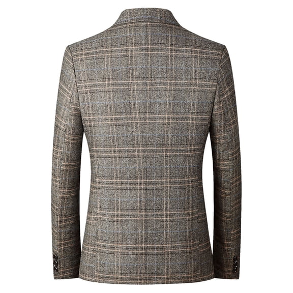 Vedolay Men's Suit Jackets Men's Casual Fashion Front Open Solid Color Lapel Suit Jacket with Pockets,Yellow 3XL