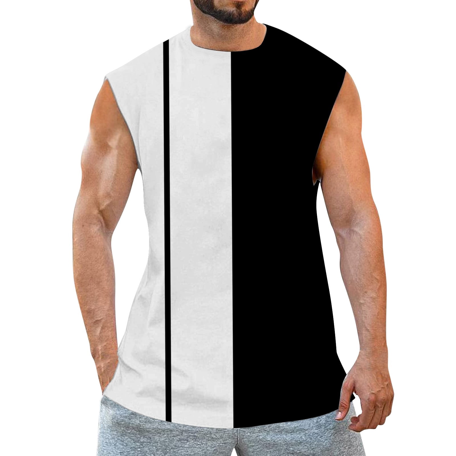 Vedolay，Men's Tank Shirts, Mens Breathable Gym Workout Sleeveless T