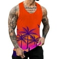 thumbnail image 1 of Vedolay Men's Tank Tops Workout Beach Shirts Sleeveless Shirts for Gym Fitness Training(Orange,XX-L), 1 of 5