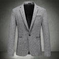 thumbnail image 1 of Vedolay Men's Tops Men's Business Casual Blazer with Lined Double Suit Jacket,Gray 175, 1 of 4