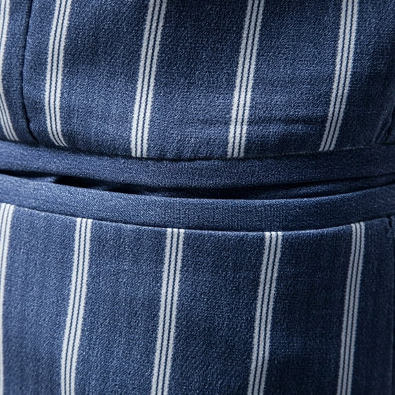 Vedolay Men's Tops Men's Casual Puff Sleeve Single Button Open Front Lapel Office Blazer Jackets,Blue 3XL