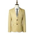 thumbnail image 1 of Vedolay Men's Tops Mens Casual Office Long Sleeve Open Front with Button Suit Jacket,Beige S, 1 of 5