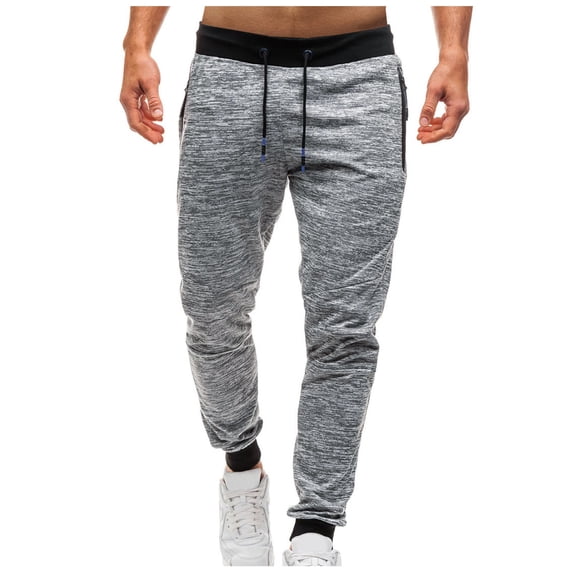 Vedolay Men's Trousers Men's Drawstring Waist Button Split Front Streetwear Cargo Pants with Pockets,Gray XXL