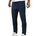 thumbnail image 1 of Vedolay Men's Trousers Men's Pants Straight Baggy Wide Leg Stretch Elastic Waist Drawstring Relaxed Fit Trousers Pant,Dark Blue 3XL, 1 of 5