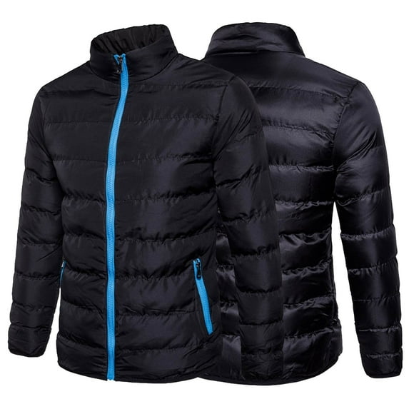 Vedolay Men's Winter Coats Warm Winter Parka Coat Waterproof Hooded Jacket Blue,XL