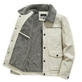 thumbnail image 1 of Vedolay Men's and Big Men's Fashion Autumn Long Sleeve Loose Hooded Coat for Men Cardigan Beige,3XL, 1 of 4