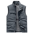 thumbnail image 1 of Vedolay Men's and Big Men's Warm Zip up Outerwear with Zipper Pockets Grey,3XL, 1 of 5