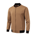 thumbnail image 1 of Vedolay Men's and Big Men's Warm Zip up Outerwear with Zipper Pockets Khaki,L, 1 of 2
