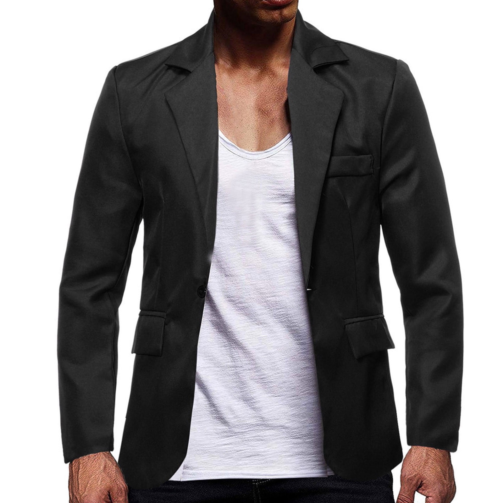 Vedolay Mens Blazers Casual Office Men Business Long Sleeve Solid ...