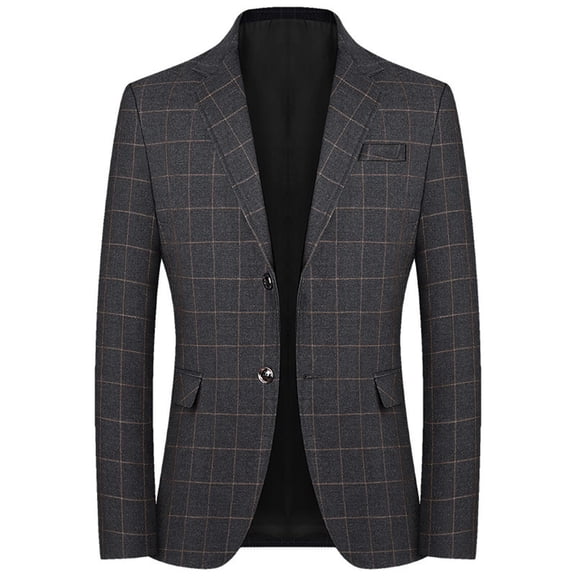 Vedolay Mens Blazers Casual Solid Fashion Business Elegant Suit Jacket Black,L