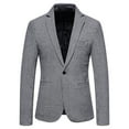 thumbnail image 1 of Vedolay Mens Blazers Long Sleeve Open Front Coat for Men Grey,4XL, 1 of 2