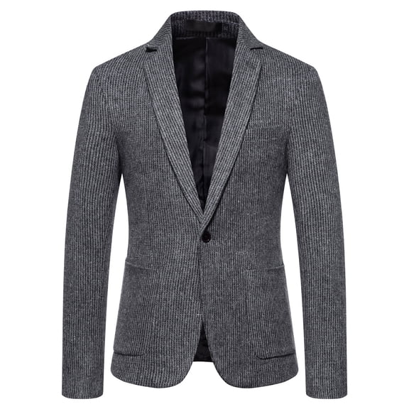 Vedolay Mens Blazers for Work Casual Blazer Jacket Top Outwear Long Sleeve Coat Dark Gray,M