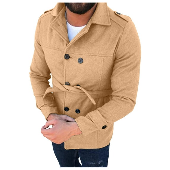 Vedolay Mens Cardigan Work Cardigans Long Sleeve Outwear Khaki,XL