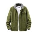 thumbnail image 1 of Vedolay Mens Fall Cardigans Business Casual Fall Coat Cardigan Male Winter Clothes Army Green,2XL, 1 of 4