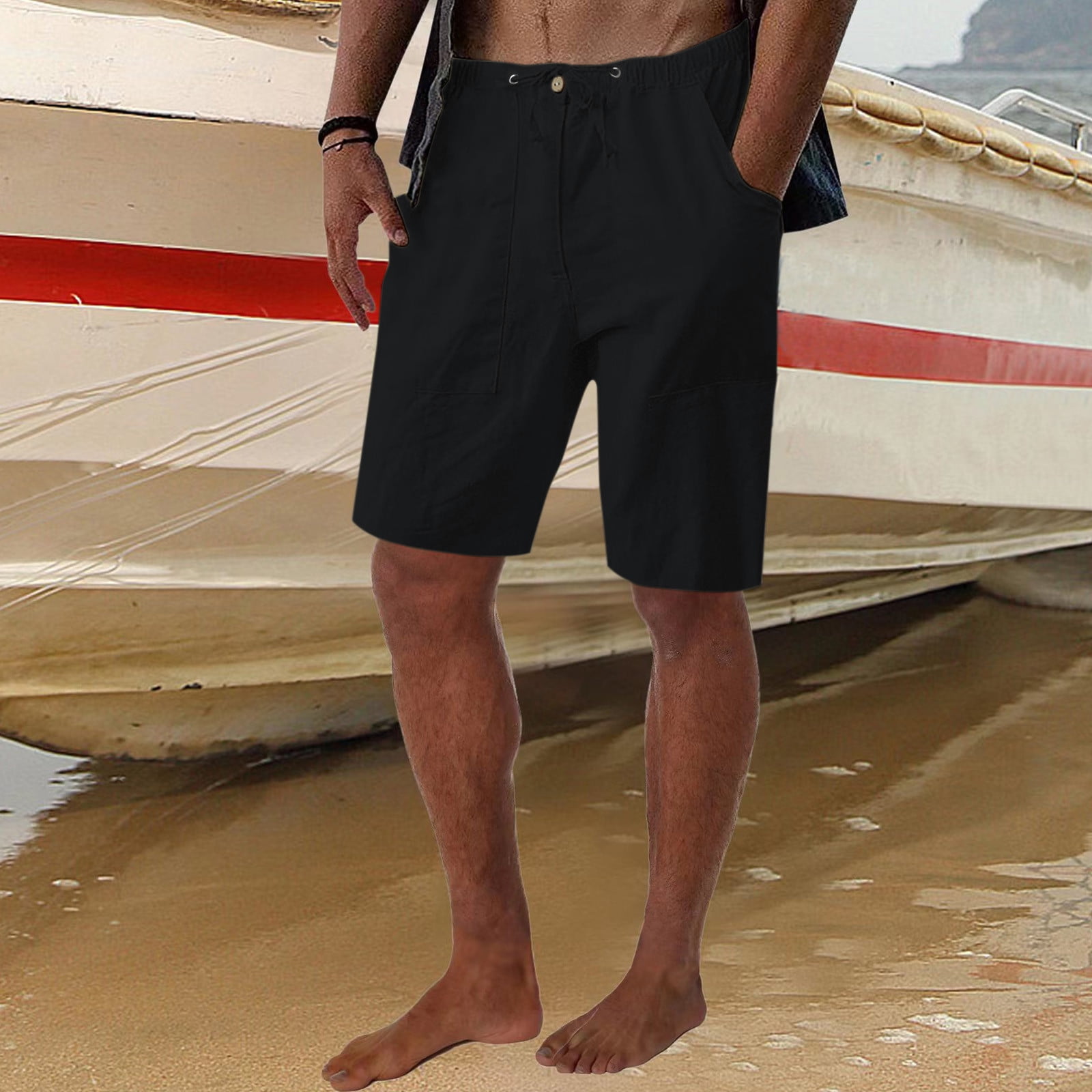 Vedolay Mens Gym Shorts Men s Shorts Drawstring Elastic Low Waist