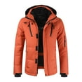 thumbnail image 1 of Vedolay Mens Hooded Parka Coat Long Mens Parka Hood Jacket Red,3XL, 1 of 3