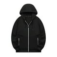 thumbnail image 1 of Vedolay Mens Hoodies 2023 Casual Long Sleeve Round Neck Sweatshirts Black,L, 1 of 5