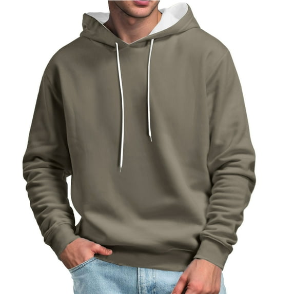 Vedolay Mens Hoodies 2023 Loose Long-Sleeved Sweater Blouse Dark Gray,M