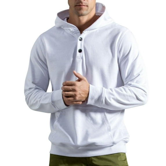 Vedolay Mens Hoodies Printed Stand Up Collar Long Sleeve2023 Hoodies Sweater White,XL