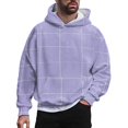 thumbnail image 1 of Vedolay Mens Hoodies Pullover 2023 Print Long Sleeve Comfortable Breathable O-Neck Shirt Tops Purple,M, 1 of 4
