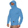 thumbnail image 1 of Vedolay Mens Hoodies Pullover Plus Size Long-Sleeve Crewneck Tee Shirt Blue,3XL, 1 of 4