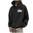 thumbnail image 1 of Vedolay Mens Hoodies Tie Dye Pullover Sweatshirts Black,3XL, 1 of 5