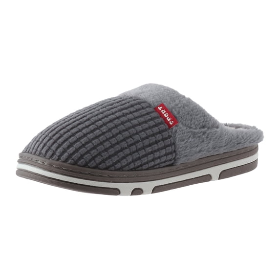 Vedolay Mens House Slippers Comfort Slip On House Slippers for Men Winter Shoes Grey,40