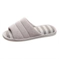 thumbnail image 1 of Vedolay Mens House Slippers Soft Plush Slippers Mens Soft Winter House Shoes Silver,44, 1 of 5
