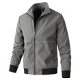 thumbnail image 1 of Vedolay Mens Jackets Button Down Soft Long Sleeve Lightweight Ribbed Shrug Grey,XL, 1 of 4