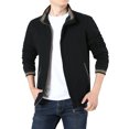 thumbnail image 1 of Vedolay Mens Jackets Casual Work Long Sleeves Light Jacket Clothes Black,XL, 1 of 5