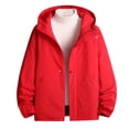 thumbnail image 1 of Vedolay Mens Jackets Cropped Cardigan Open Front Button Down Loose Jacket Coat Red,3XL, 1 of 4