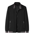 thumbnail image 1 of Vedolay Mens Jackets Knee Length Jacket Top Coat Blend Overcoat Black,S, 1 of 5