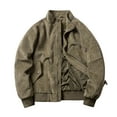 thumbnail image 1 of Vedolay Mens Jackets Print Slim Fit Trendy Coats Work Fashion Jackets Clothes Army Green,2XL, 1 of 4