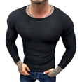 thumbnail image 1 of Vedolay Mens Lightweight Sweaters 2023 Long Sleeve Slim Knitted Sweaters Tops for Men Fall Black,3XL, 1 of 5