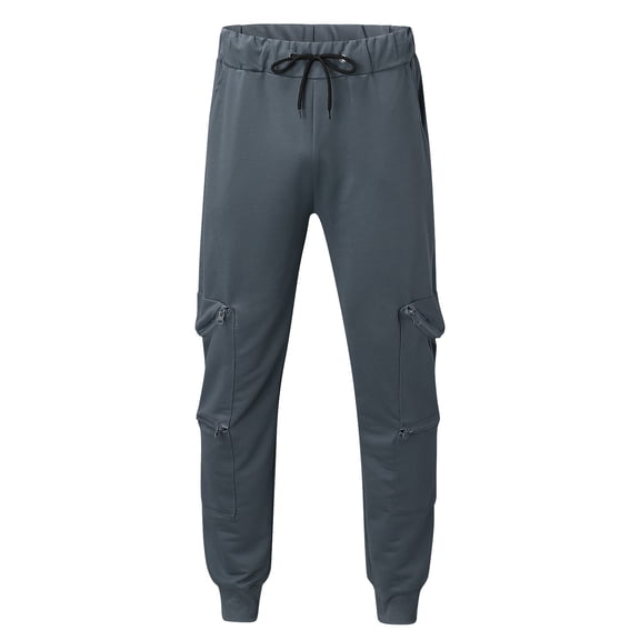 Vedolay Mens Linen Pants New Style Outdoor Breathable Sport Trousers Pant Grey,M