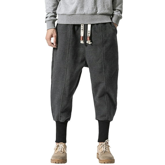 Vedolay Mens Lounge Pants Capri Lightweight Sport Casual Capris for Men 2023 Dark Gray,L