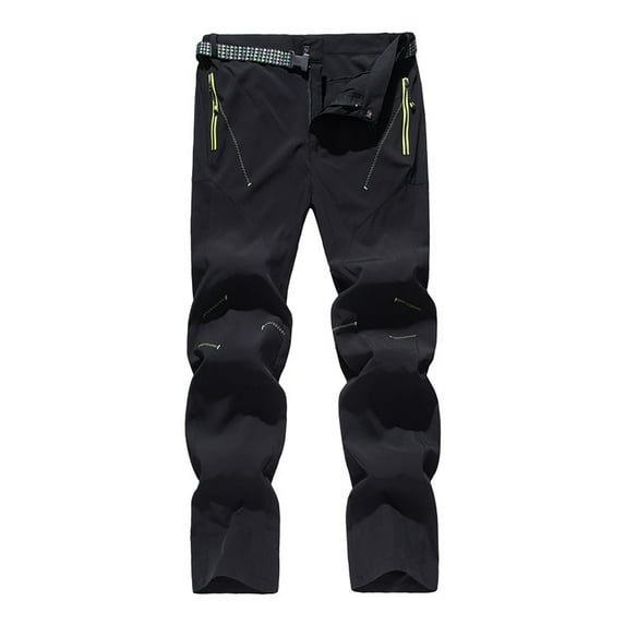 Vedolay Mens Pants 2023 Casual Straight-Fit Stretch Cargo Pants Black,2XL