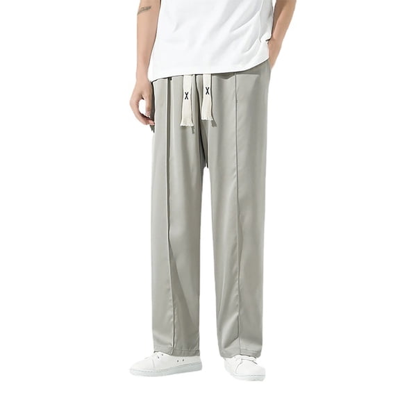 Vedolay Mens Pants Casual Long Sweatpants with Pockets Grey,5XL