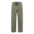 thumbnail image 1 of Vedolay Mens Pants Flap Pockets Baggy Pants Khaki,M, 1 of 5