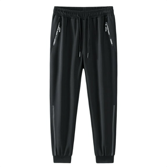 Vedolay Mens Pants Linen Wide Leg Pants Loose Fit Pants Black,2XL