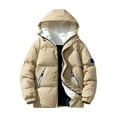 thumbnail image 1 of Vedolay Mens Parkas Winter Warm Jacket Waterproof Rain Zip Parka Overcoats Jacket Khaki,L, 1 of 5