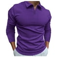 thumbnail image 1 of Vedolay Mens Polo Shirts Long Sleeve Tops Polo Shirts for Men Purple,M, 1 of 5